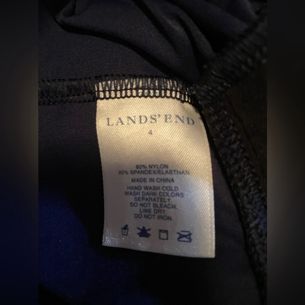 Lands End Navy Halter Tankini Top Size 4 - Picture 4 of 4